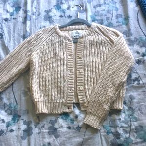 Cream colored cardigan button up sweater